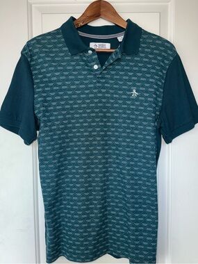 Original Penguin Men's Teal Patterned Polo